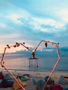 Bali Beach heart view